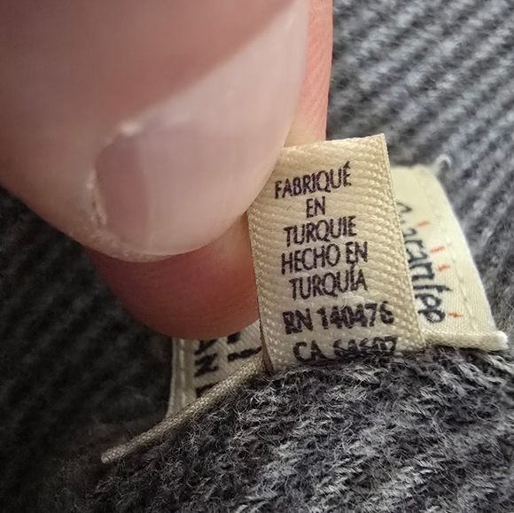 FAHERTY LEGEND BASEBALL SWEATER CREW Dark Rock Burgundy Grey Twill Mens Large - Picture 10 of 11